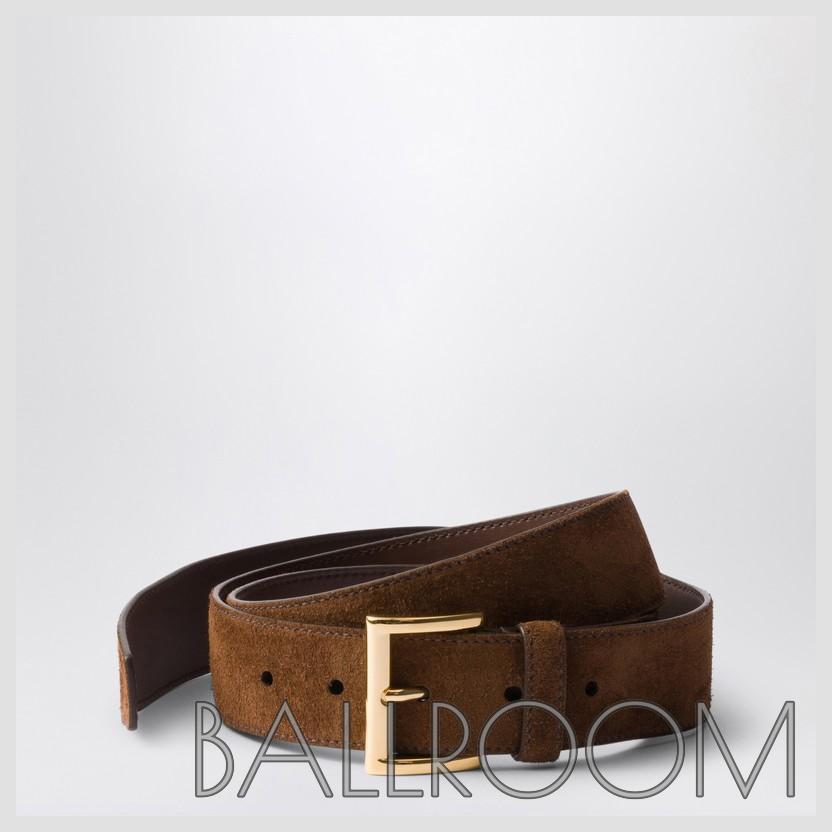 ベルト PRADA COCOA SUEDE LEATHER BELT