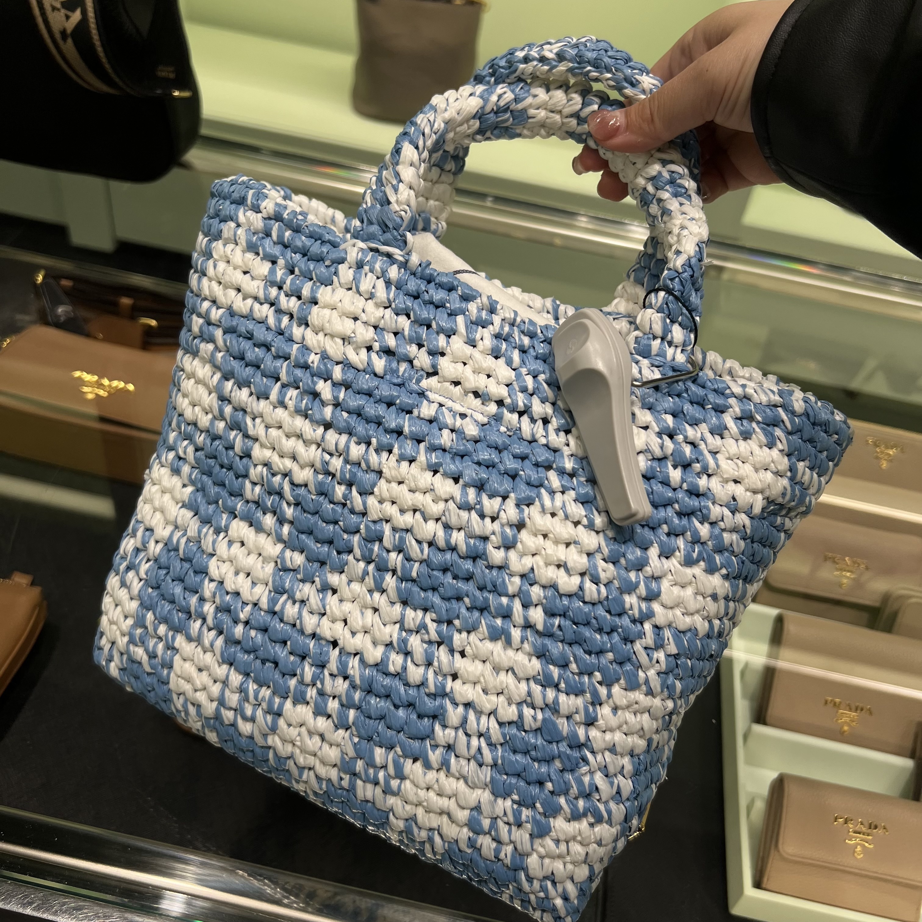 セール★PRADA★1BG422 PRADA】セール 1BG422 ラフィア トートバッグ