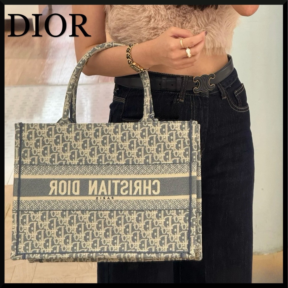 【上品★カジュアル】Dior Book Tote バッグ ミディアム