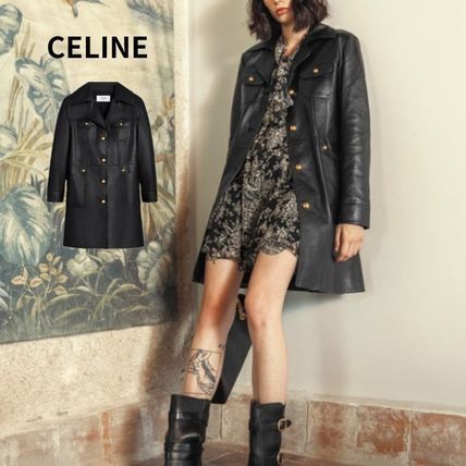 CELINE ネオコート/ソフトラムスキン