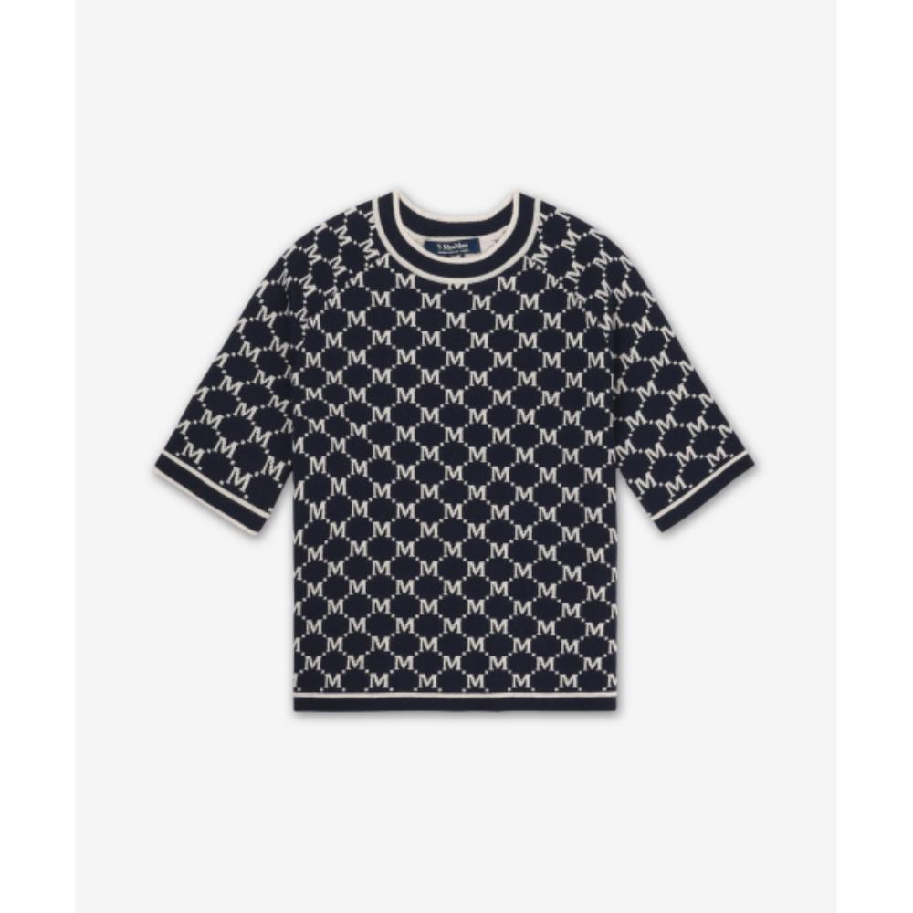 Tシャツ・カットソー S Max Mara Portisi Knit Navy 2519361101600013 25193611016000