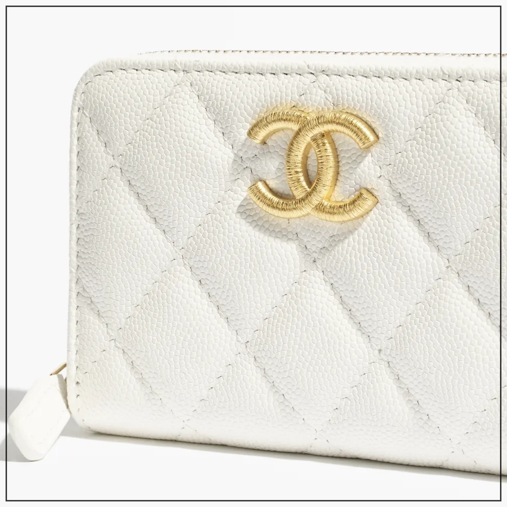 《間違いない》CHANEL クラシック ジップコインパース ホワイト