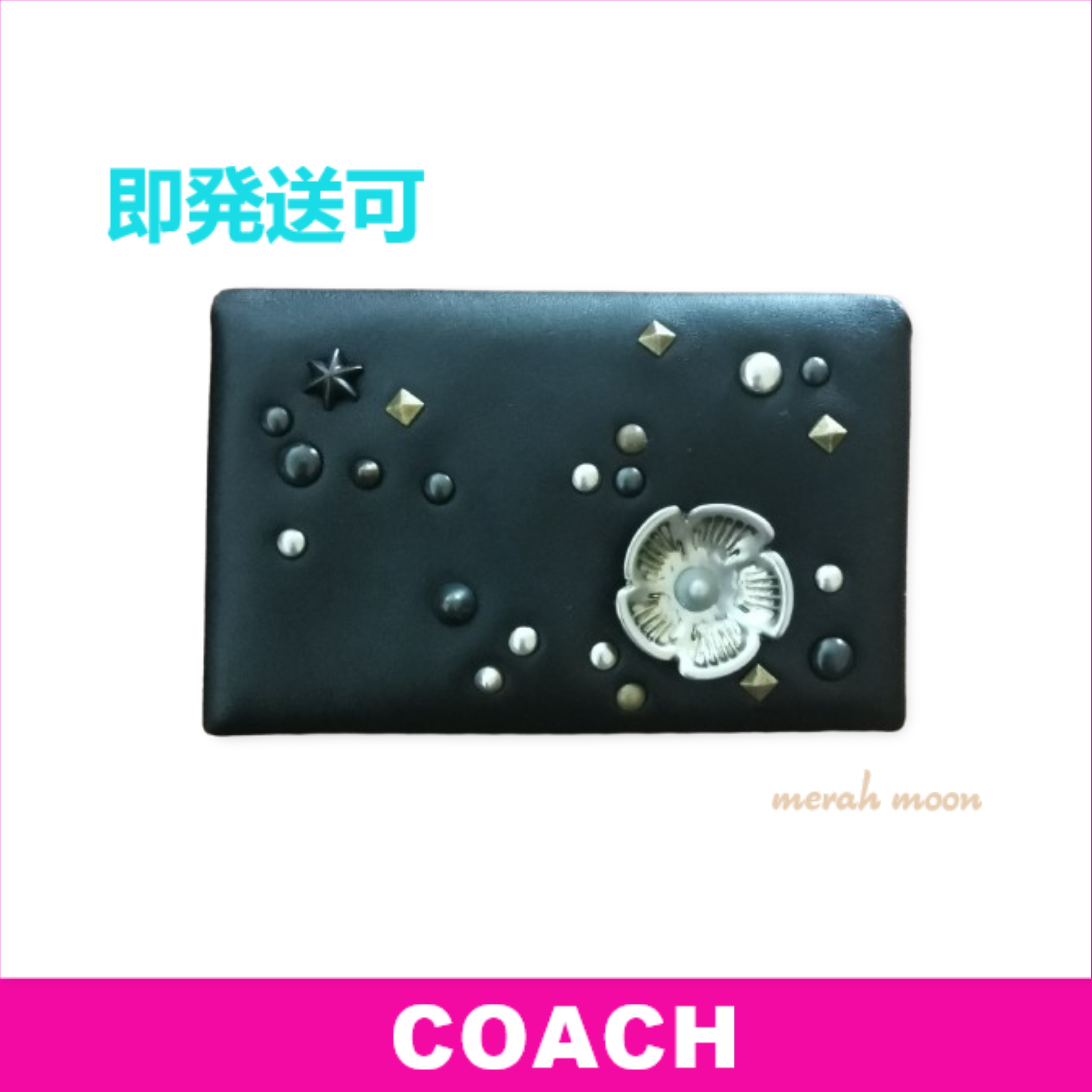 COACH【SMALL CARD CASE】花のモチーフが魅力的なカードケース