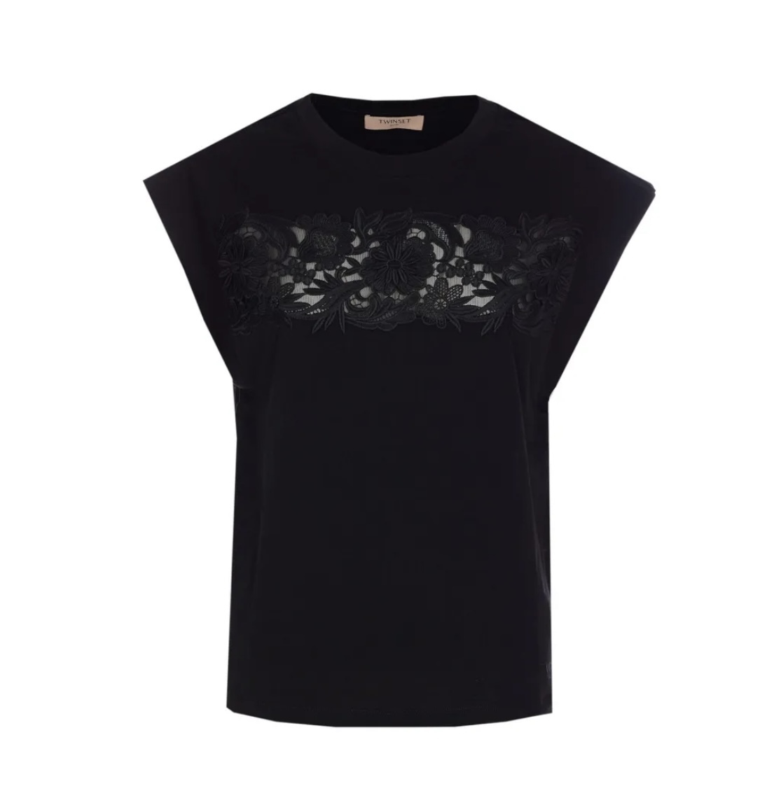 【Twinset】レース入りTシャツ