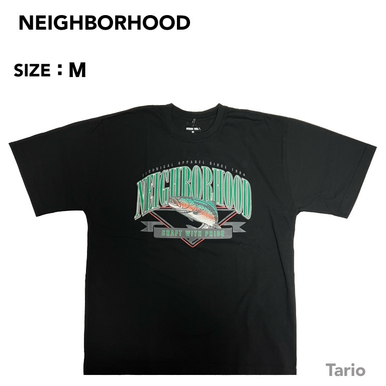 【NEIGHBORHOOD】241PCNH-ST21 FISH Tシャツ 半袖 ブラック M
