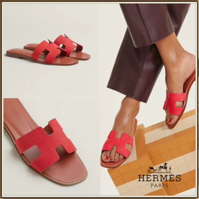 フランス発 HERMES サンダル オラン Rouge Cinetique / DHL発送