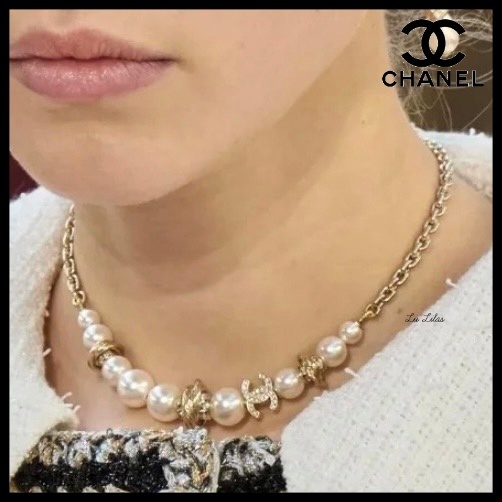 【首元パールで華やかに★エレガント】CHANEL ネックレス