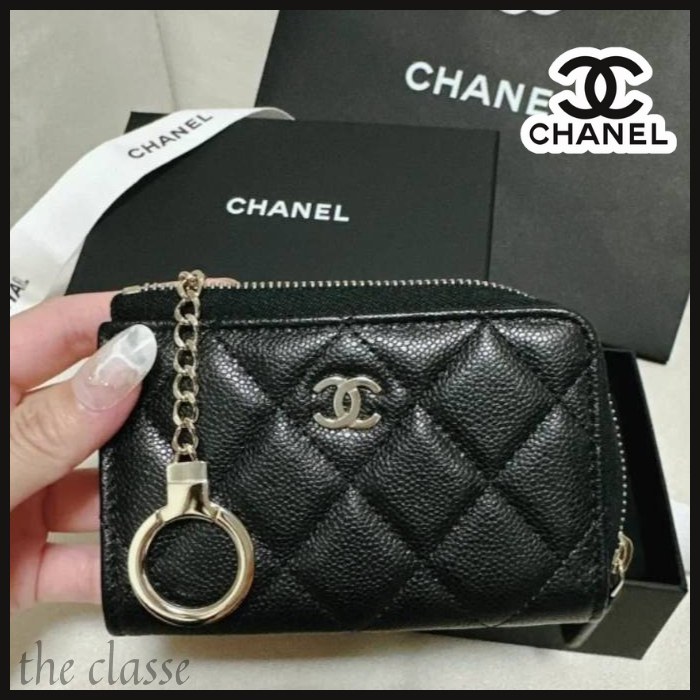 【機能性◎】すっぽり収まるサイズ感♪ CHANEL コインキーケース