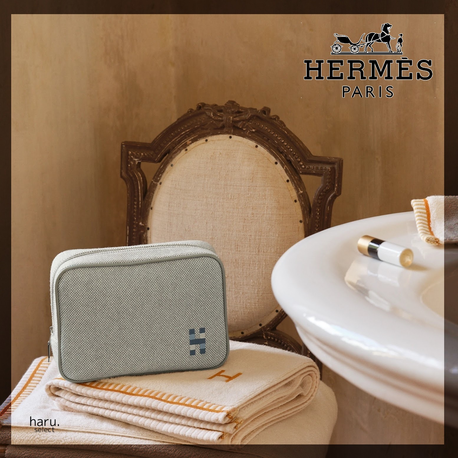 【HERMES】Chapitre H キャバリエ トイレタリーバッグ GM