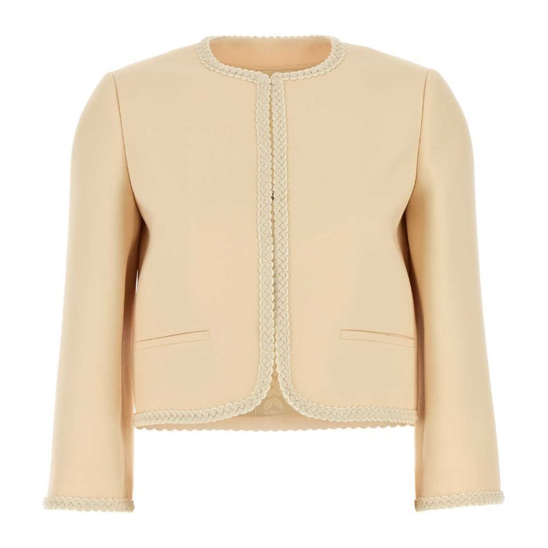 ジャケット VALENTINO SS25 Cream crepe couture blazer (6B0CE4L51CF ET5)