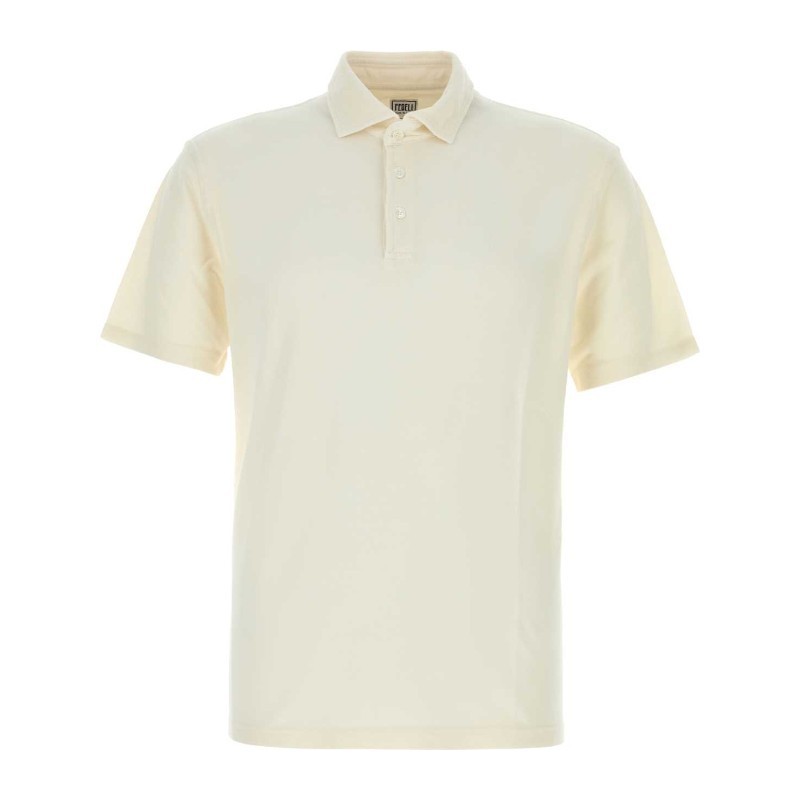 Tシャツ・カットソー Fedeli SS25 White piquet polo shirt (8UEF0130 163)