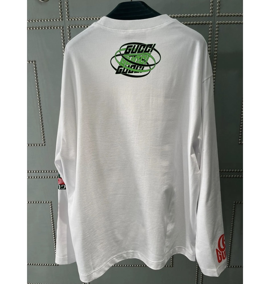 【VIPセール】GUCCI（グッチ）ロゴロングTシャツ VIP SALE】GUCCI グッチ ロゴ ロングTシャツ 長袖