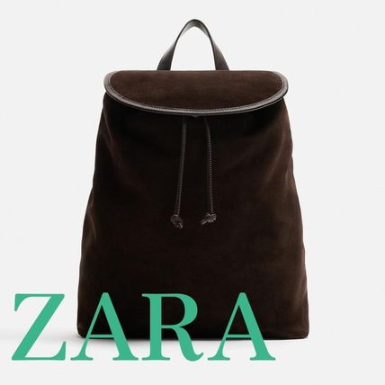 新品☆ZARA ザラ リュック バックパック Brown ブラウン（茶色）系 ZARA(ザラ) バックパック・リュック(メンズ
