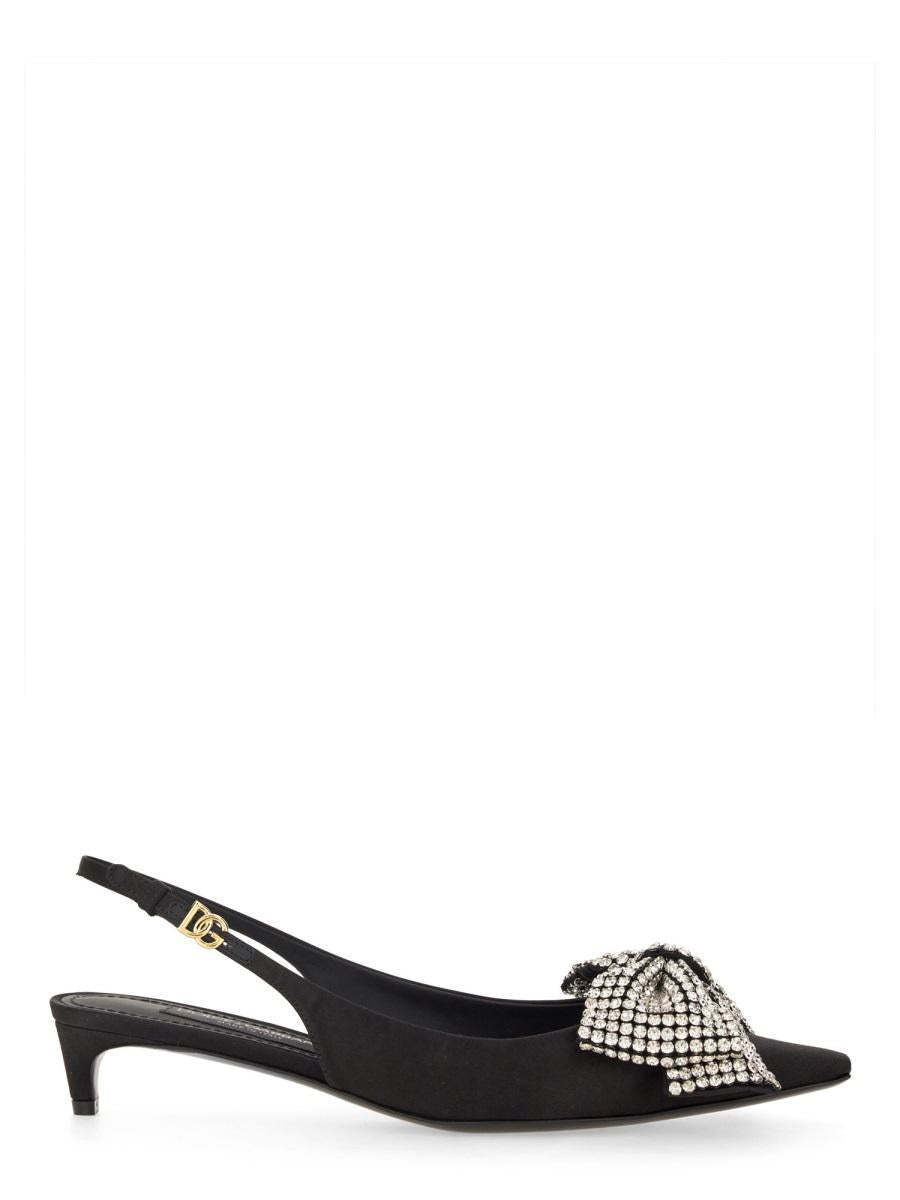 【関税＆送料込み】Dolce & Gabbana Satin Sling-Back With Rh