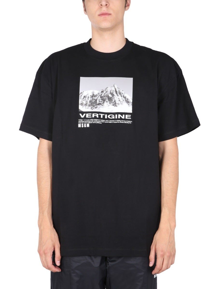 【送料&関税込】MSGM T-shirt With Vertigo Print