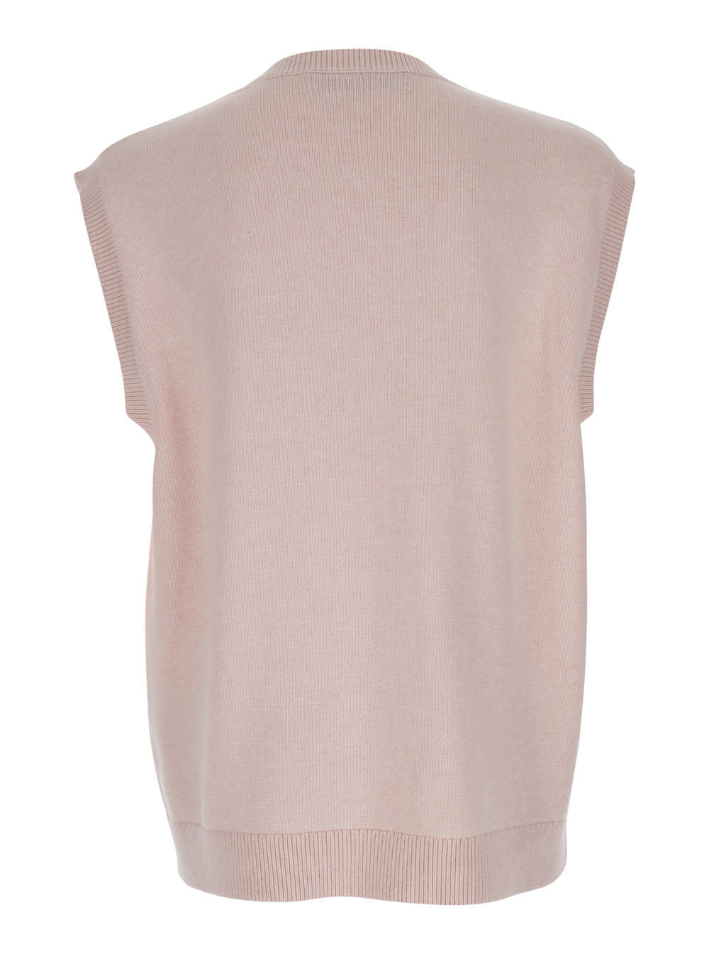 【送料&関税込】J.W. Anderson Pink Sleeveless Vest With V Ne