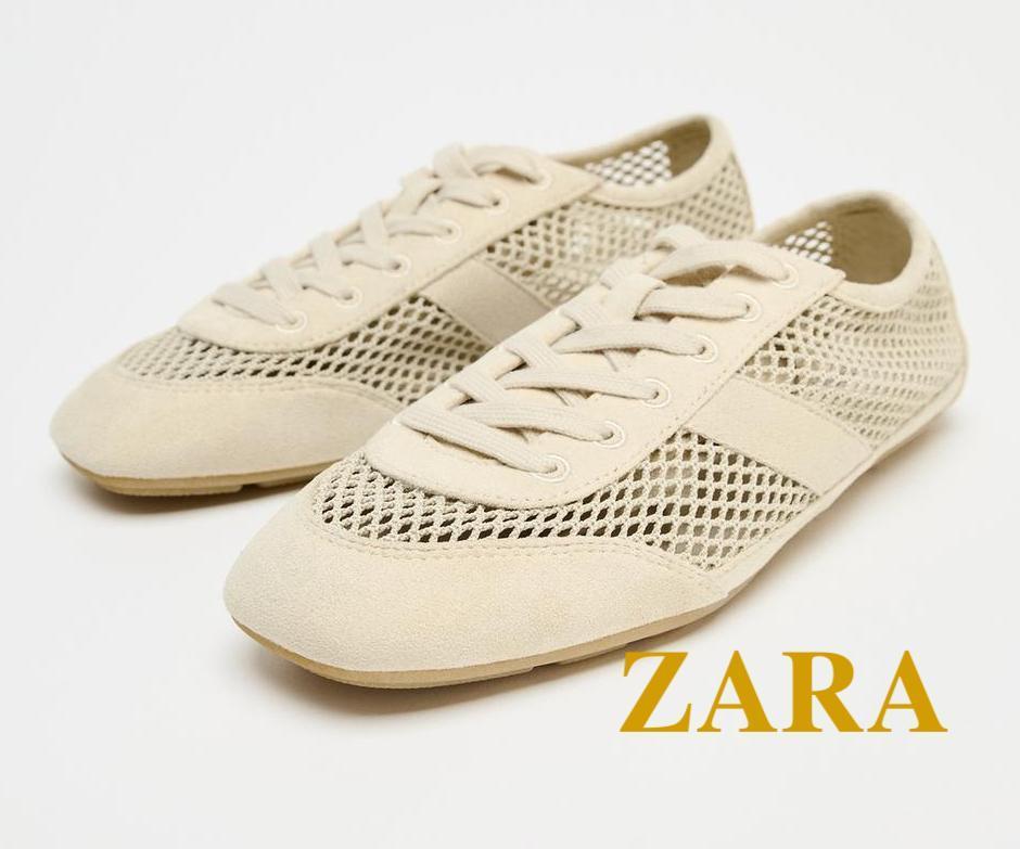 ☆ドイツ発*ZARA*新作*メッシュダービーシューズ/ECRU☆