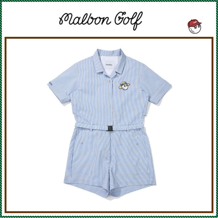 【MALBON GOLF】 Seersucker jumpsuit ■WOMAN /追跡付