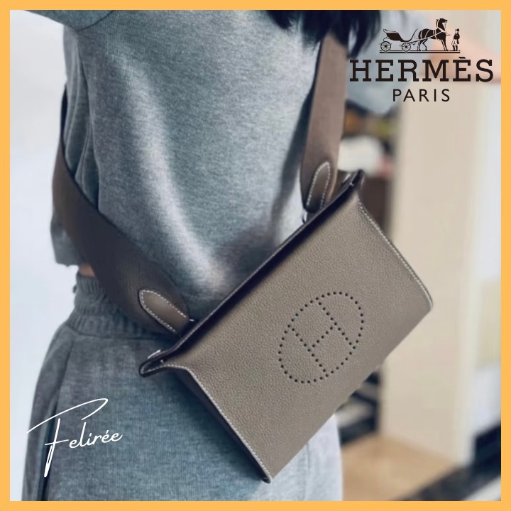 《人気色エトゥープ☆》HERMES ヴィドポッシュ ショルダーバッグ