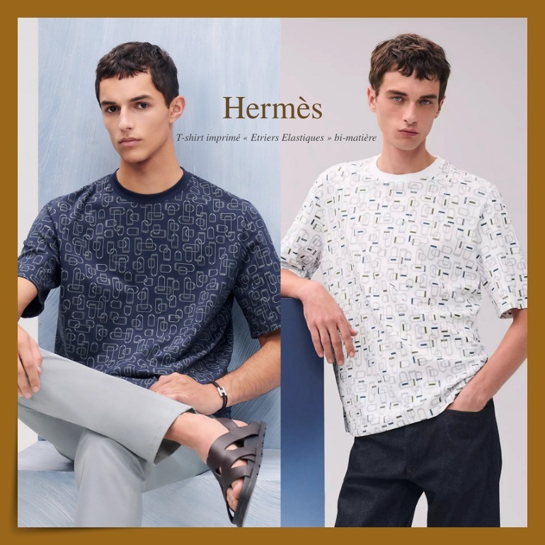【HERMES】上品でカジュアル☆Etriers Elastiques Tシャツ men's