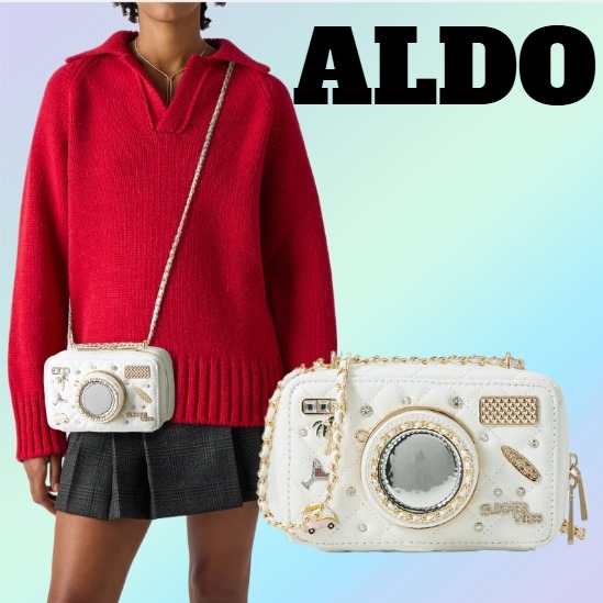 【ALDO】CAAMY ショルダーバッグ ビジュー ホワイト