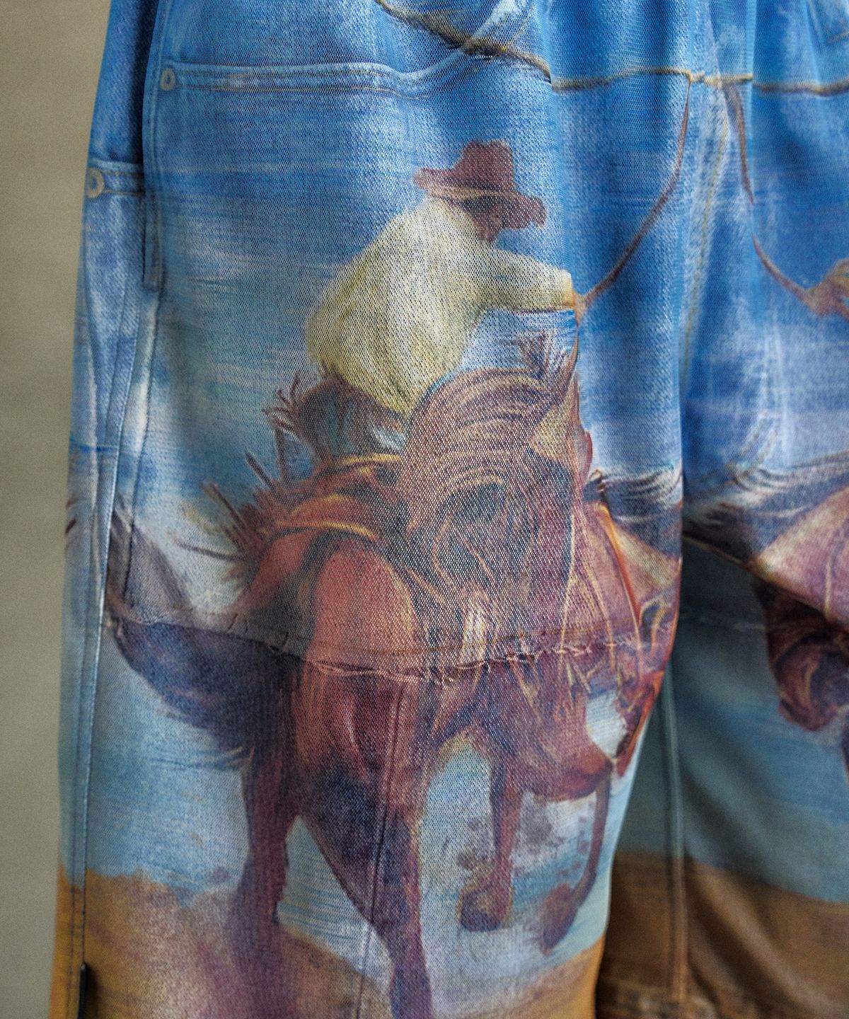 [ANDERSSON BELL] Double Layer Printed Mesh Shorts /追跡付 UNISEX DOUBLE LAYER PRINT MESH SHORTS apa819u(BLUE