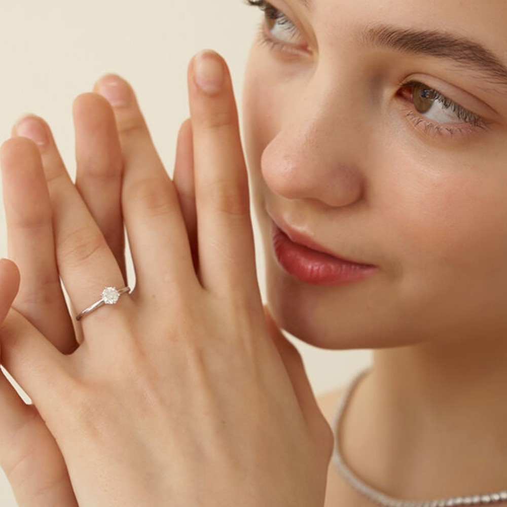 ★TATIANA★ [Silver 925] Moissanite 0.5 carat ring_DR0001
