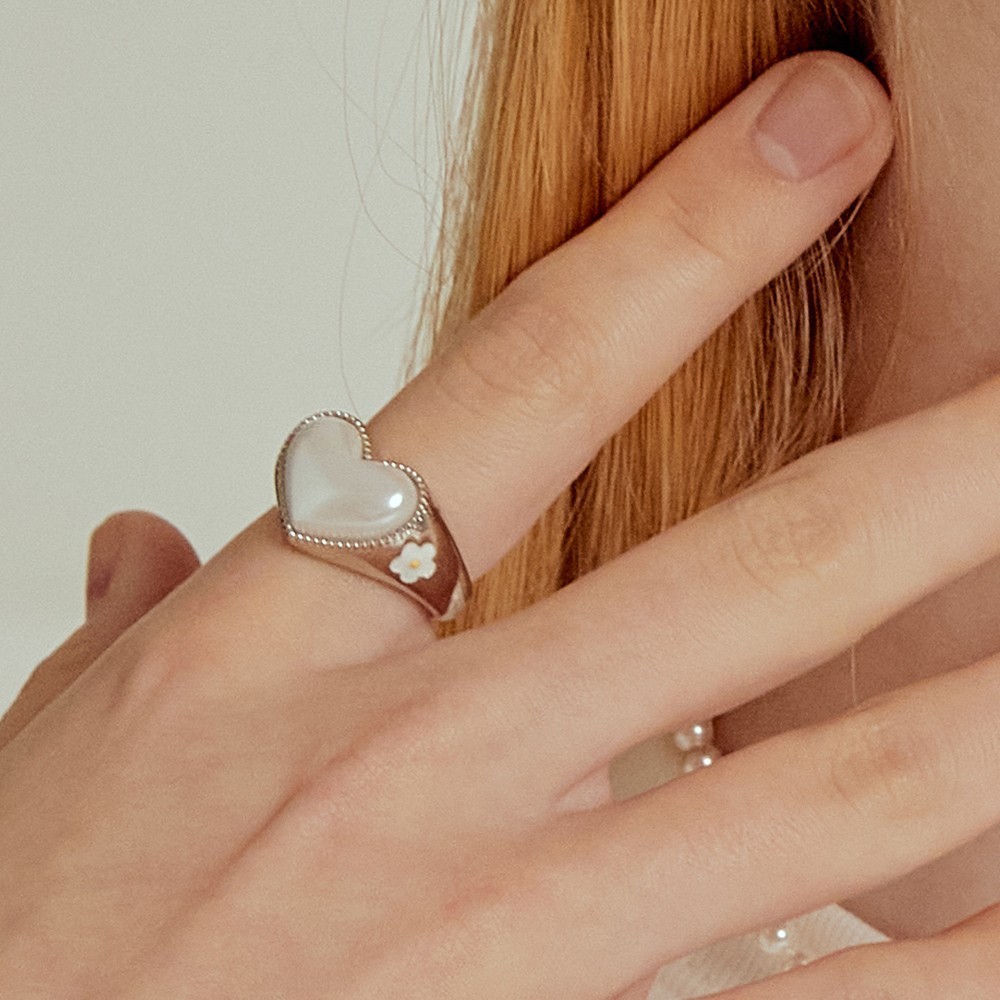 ★TATIANA★ Colored Heart Bold Ring CR1802