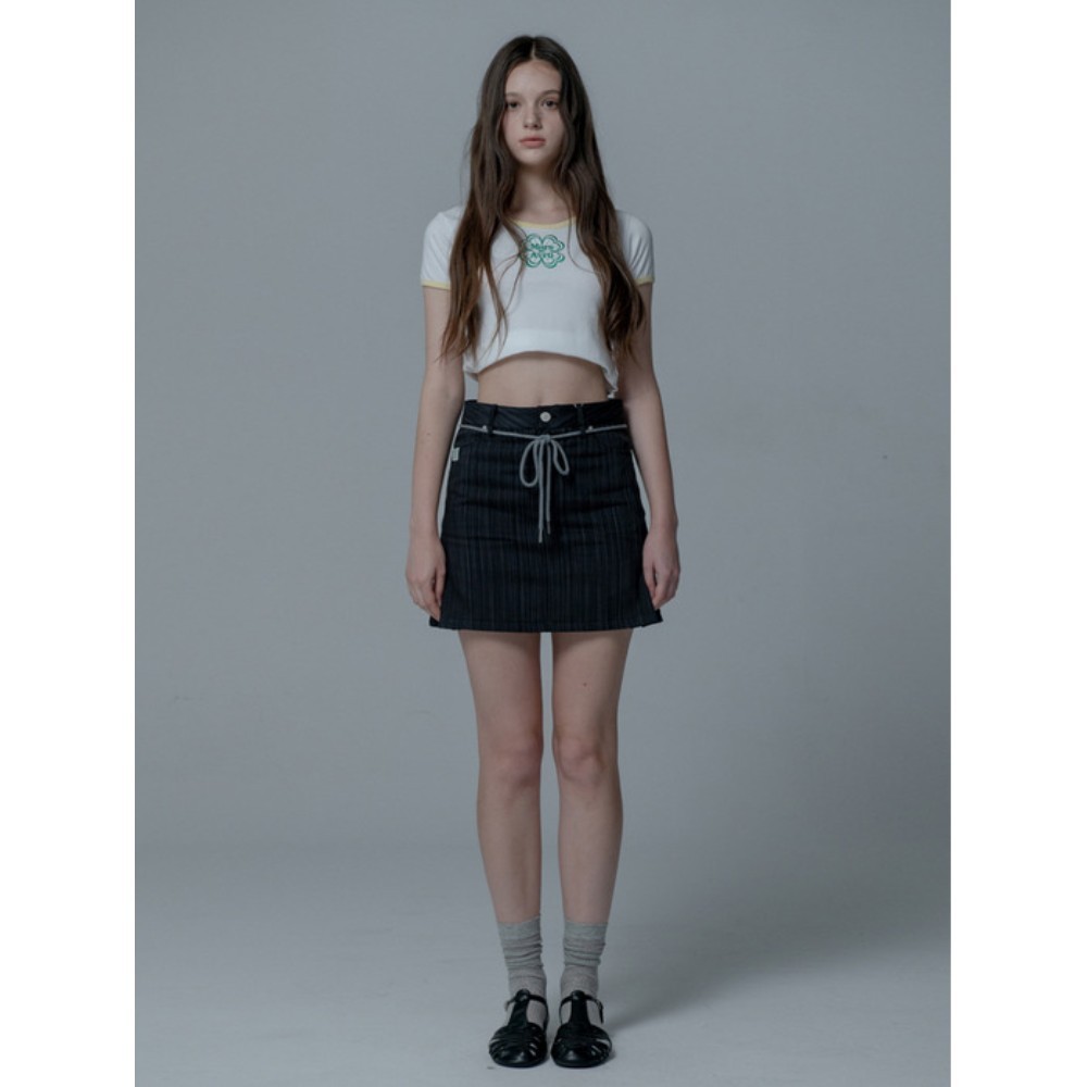 ★MARS EN AVRIL★ [Refurbished] GRAPHIC SKIRT PANTS_BLACK