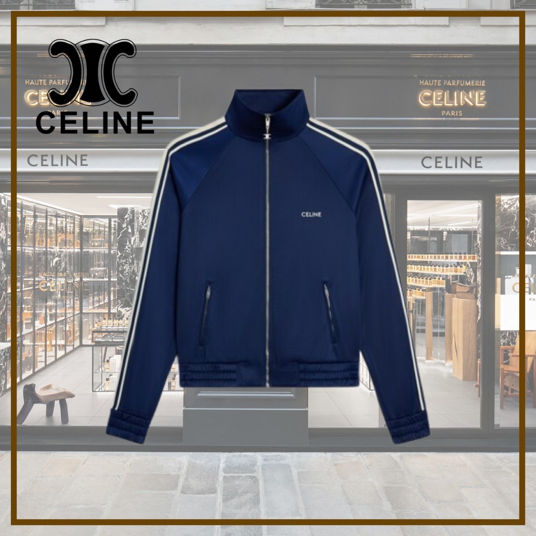 【CELINE】CELINE トラックスーツジャケット★ネイビー★S