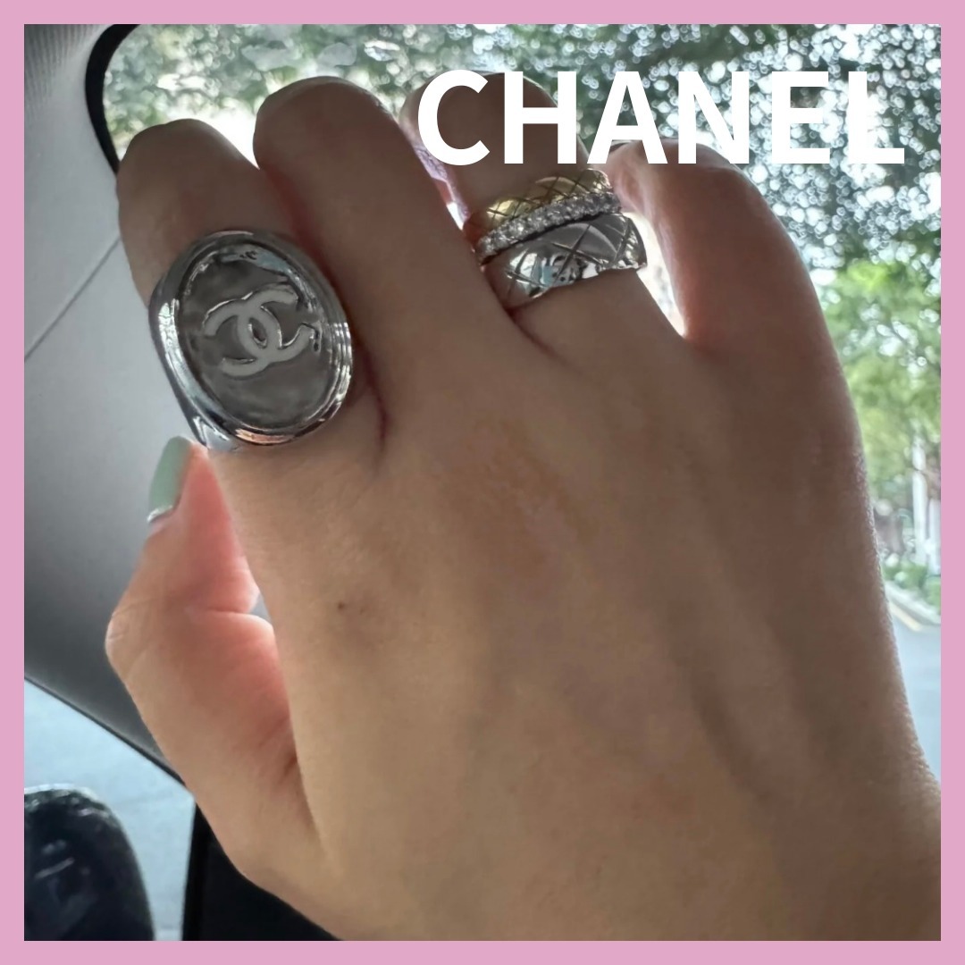 【大きめで存在感たっぷり】CHANEL オーバル リング