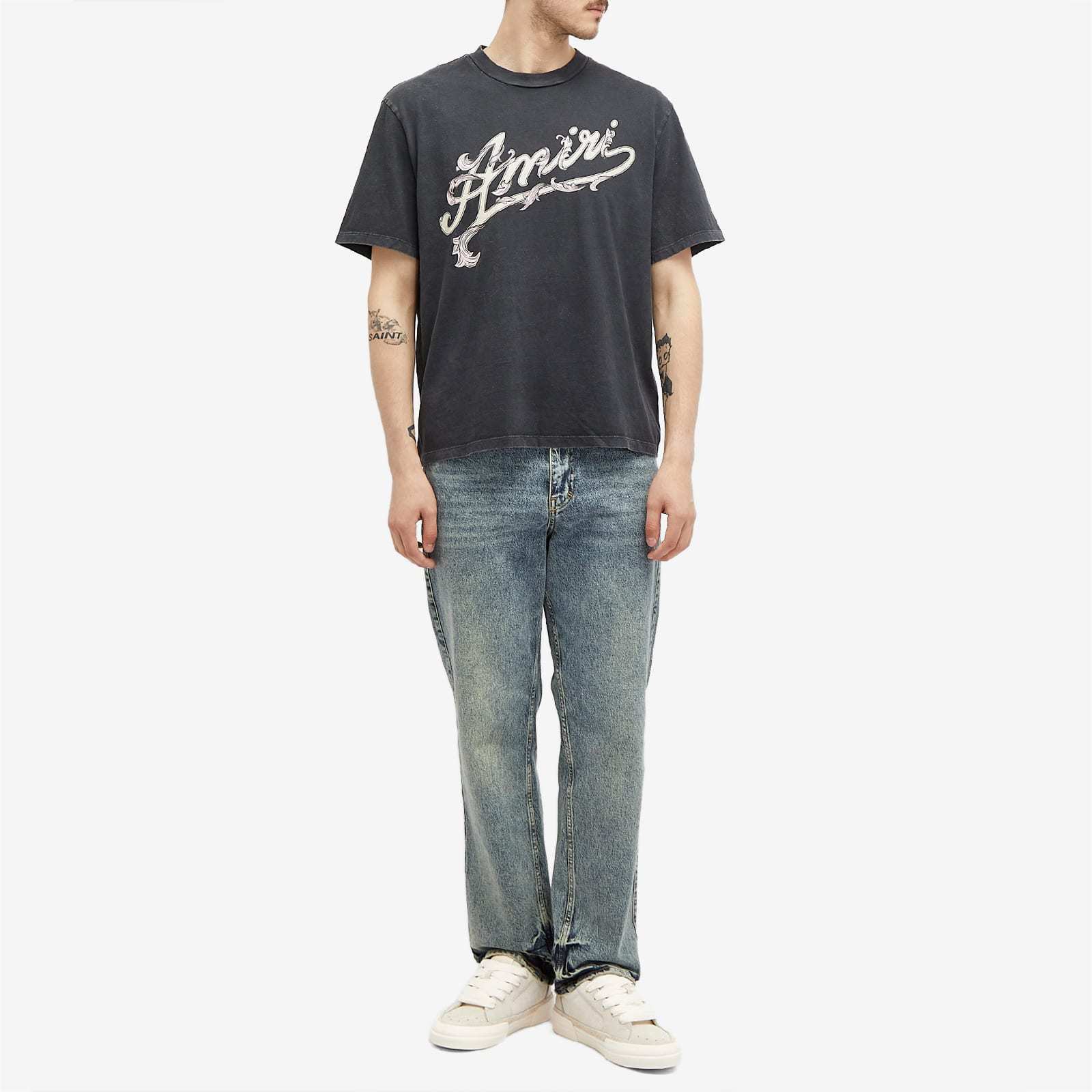完売必至【アミリ】フィリグリー 半袖Tシャツ ウォッシュ加工 綿 完売必至【アミリ】フィリグリー 半袖Tシャツ ウォッシュ加工 綿