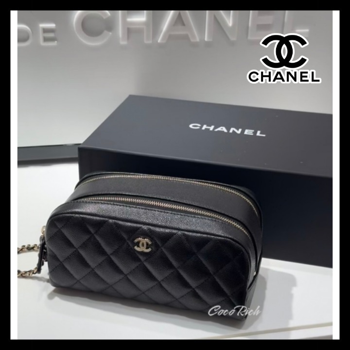 《しっかり容量♪希少》CHANEL CCロゴ ポーチ ポシェット