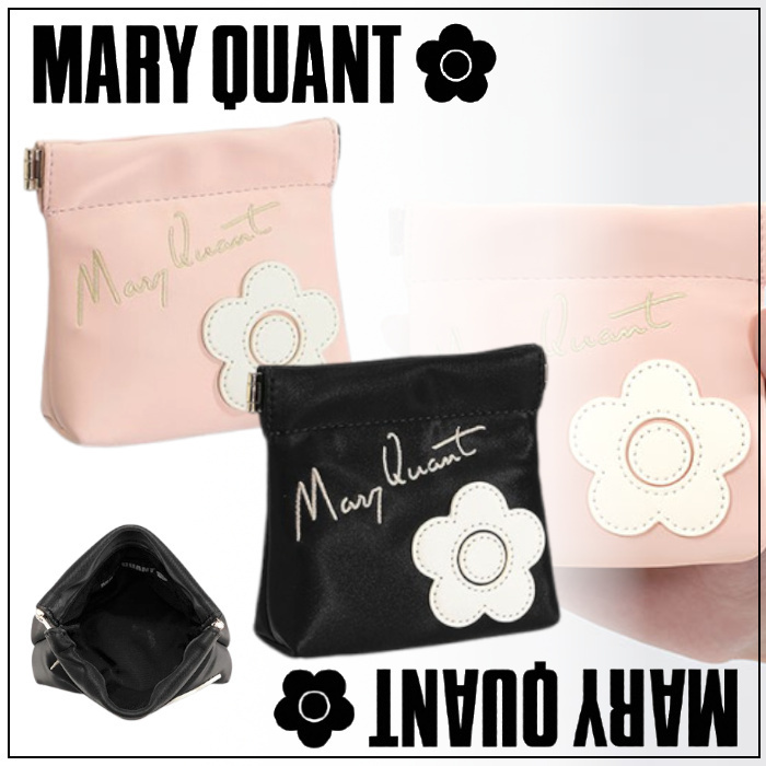 2-5日着 MARY QUANT サインロゴデイジーパッチ バネクチポーチ