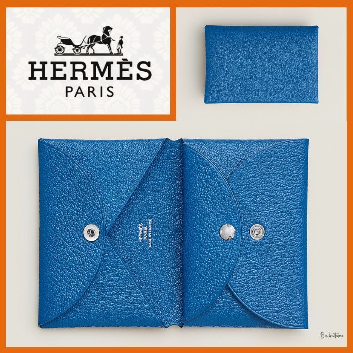 【鮮やかブルーが視線を奪う】HERMES Calvi DuoCompactBleuHydra