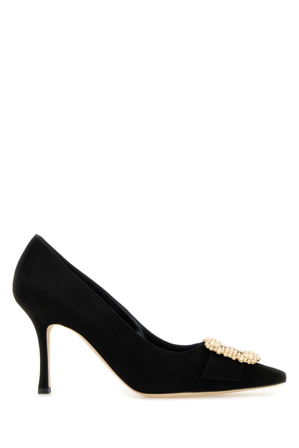 【送料&関税込】Manolo Blahnik Black Suede Giboa Pumps