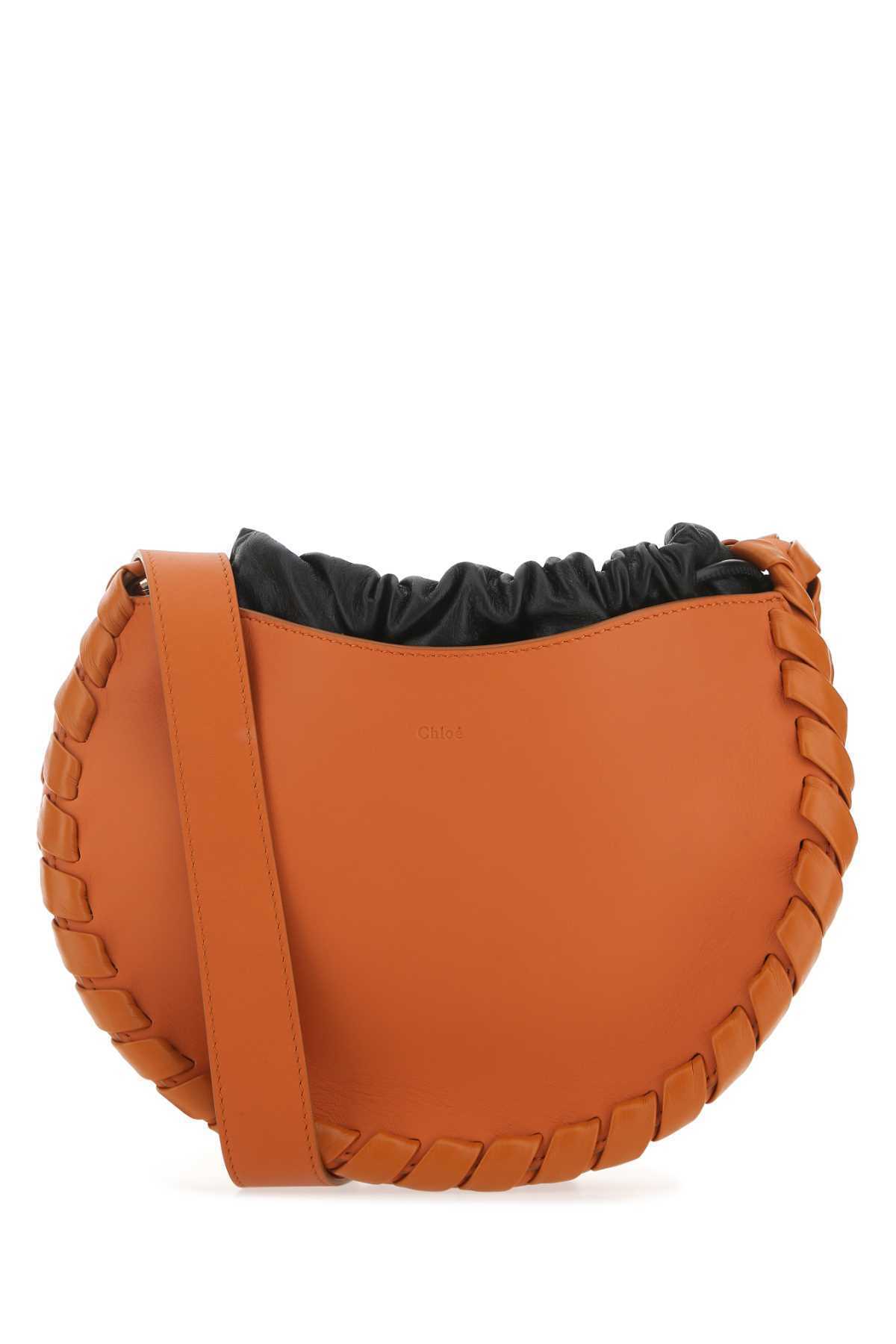 【送料&関税込】ChloAC Dark Orange Leather Small Mate Crossb