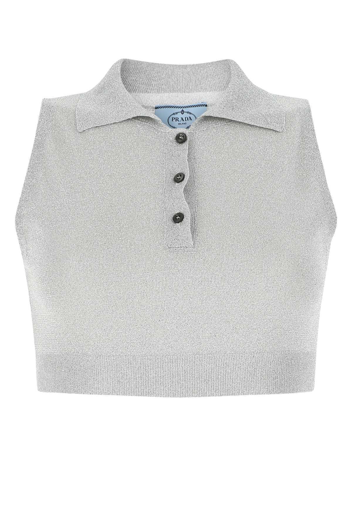 【送料&関税込】Prada Grey Viscose Blend Top