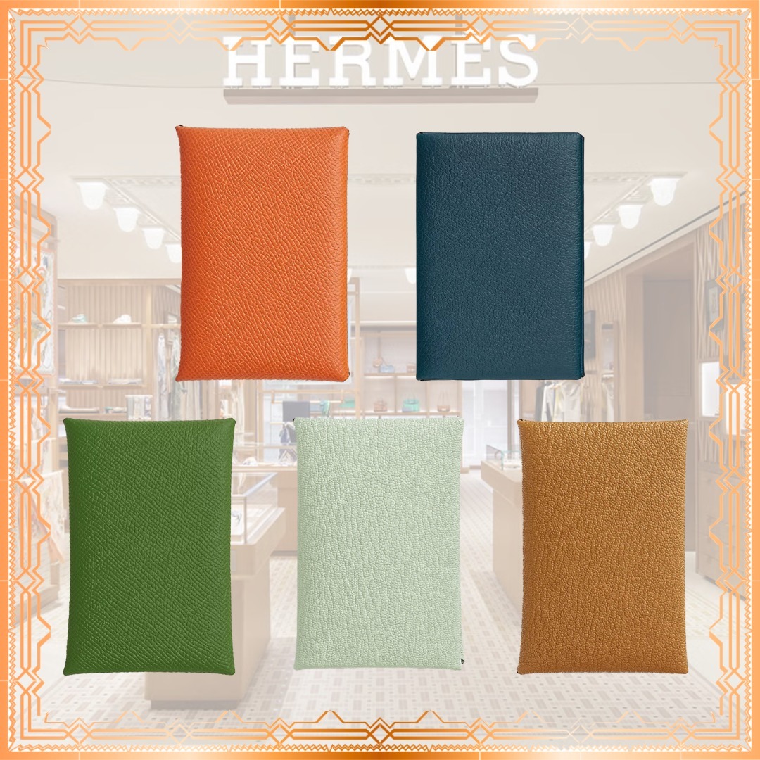 ユニセックス♪【HERMES】カルヴィ ヴェルソ カードホルダー