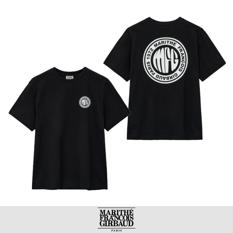 Tシャツ・カットソー Marithe + Francois Girbaud MFG CONVEX GRAPHIC TEE black 1MG2