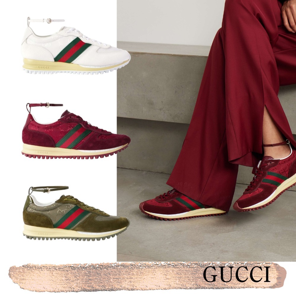 GUCCI☆関税込☆Nora ウェビングトリム スエード スニーカー