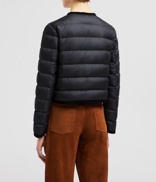 MONCLER 2025春夏 レザーロゴ付き ライトダウンジャケットGENCAY MONCLER】モンクレール Gencay ショート ダウン ジャケット