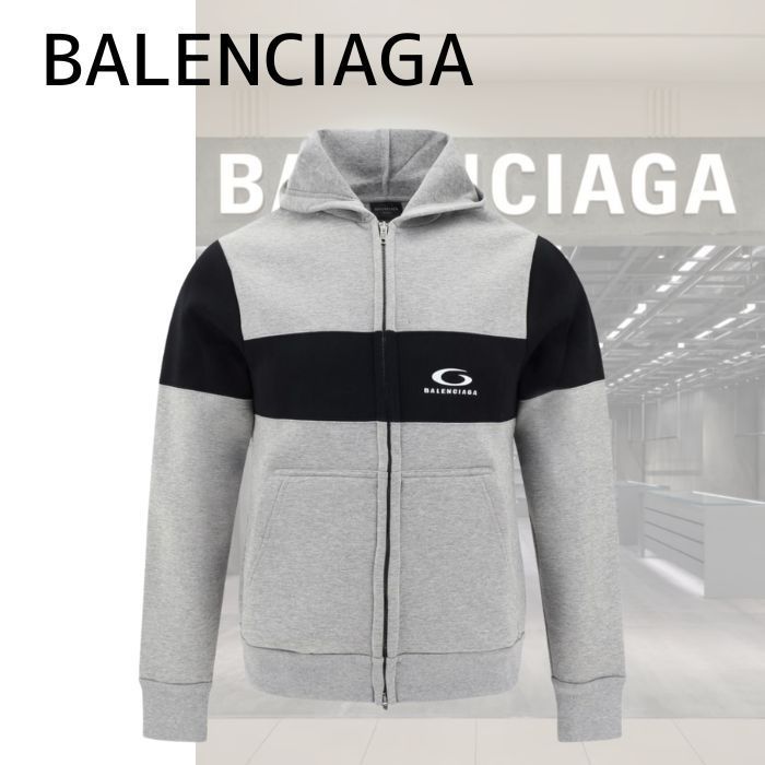 【BALENCIAGA】ループ スポーツ アイコン パーカー グレー