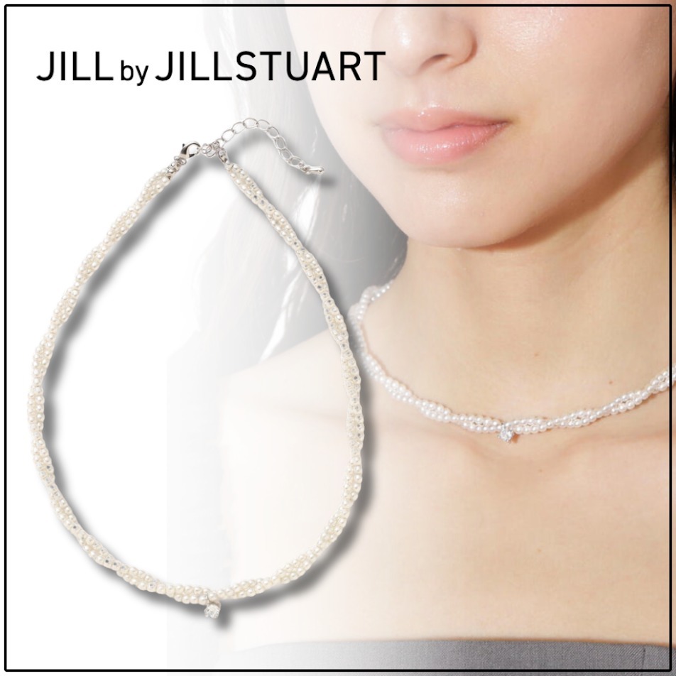 すぐ届く【JILL by JILL】可愛い パール ツイスト ネックレス