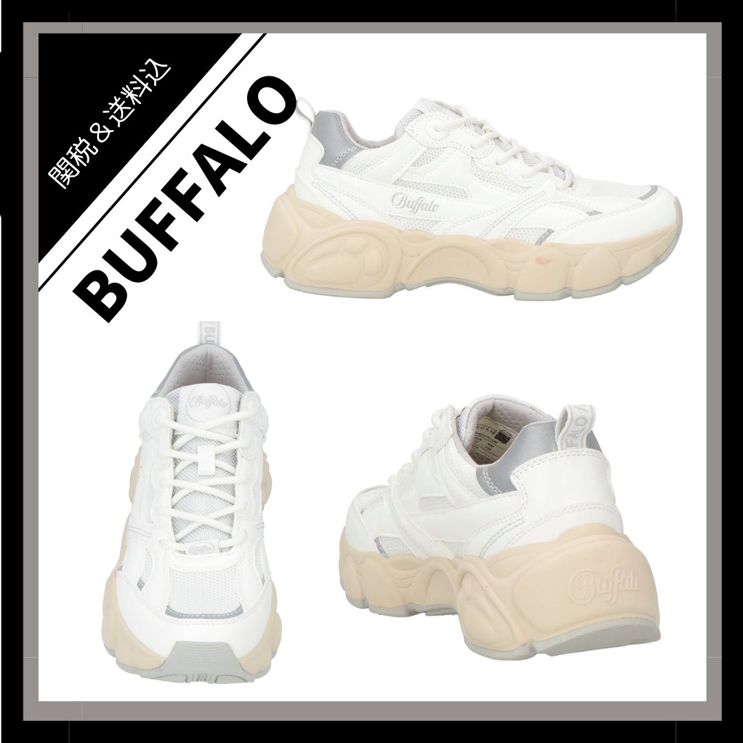 *BUFFALO*レザー ローカットスニーカー ホワイト