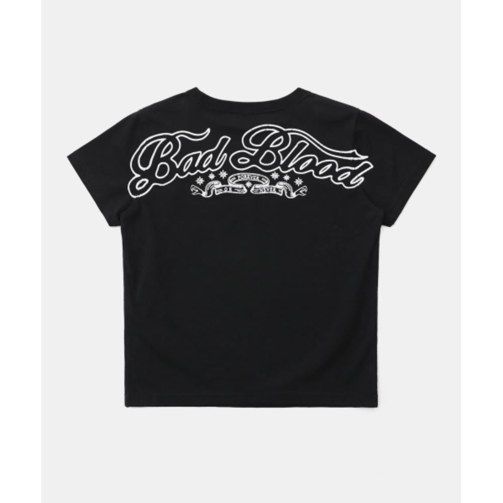 ◆BADBLOOD◆ Mystic 12 Print T-Shirt Slim Fit Black