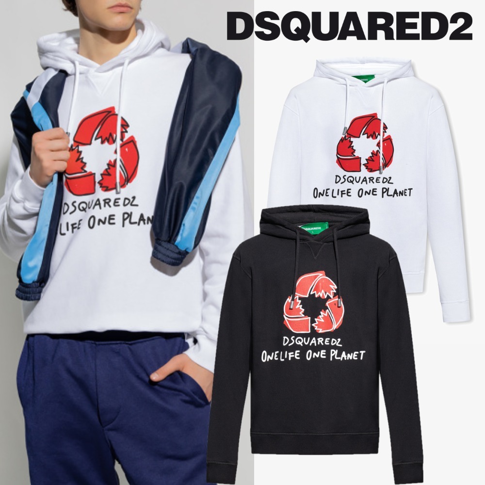 関税送料込♪DSQUARED2/One Life ロゴ入りパーカー