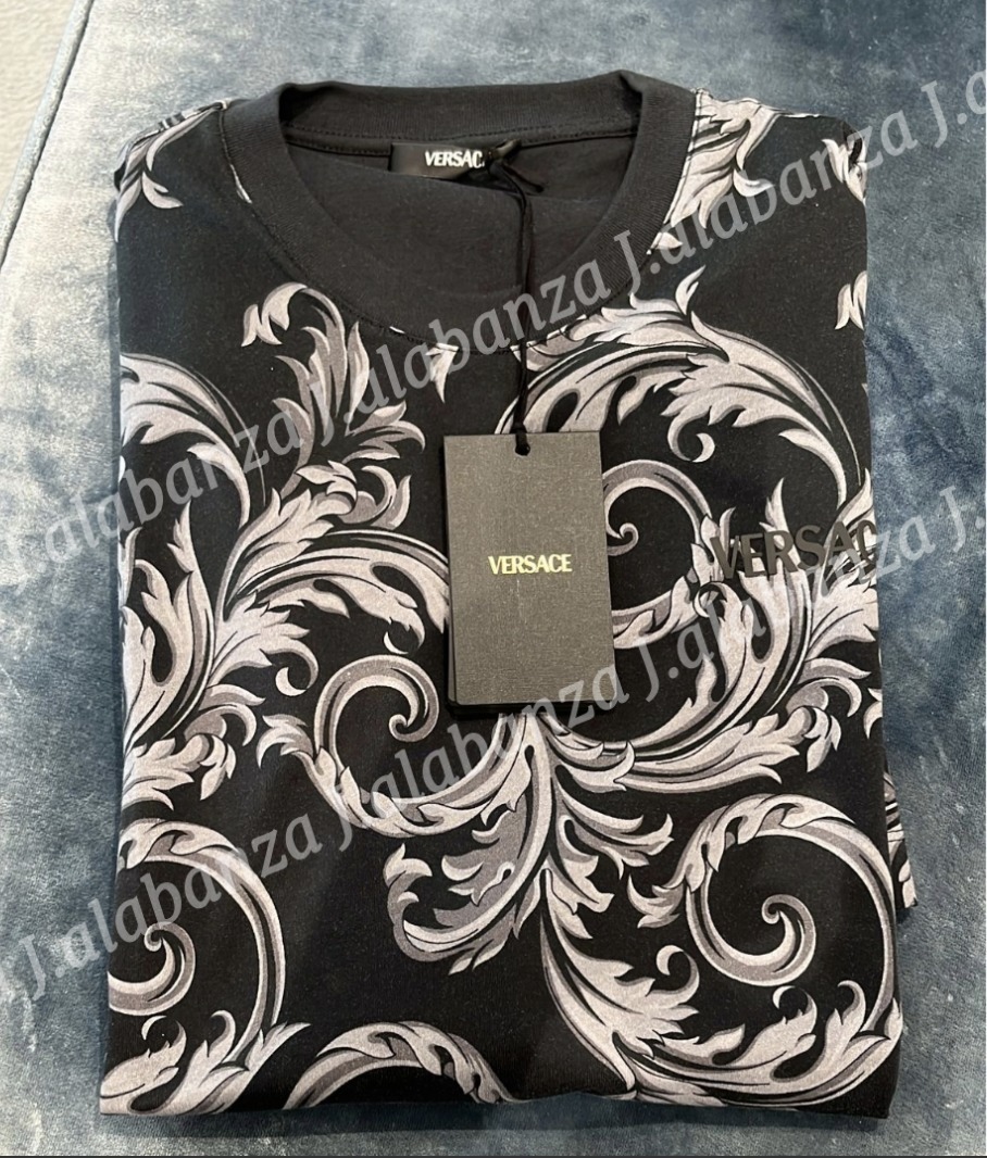 ヴェルサーチェ☆バロッコデザイン ロゴ Tシャツ black