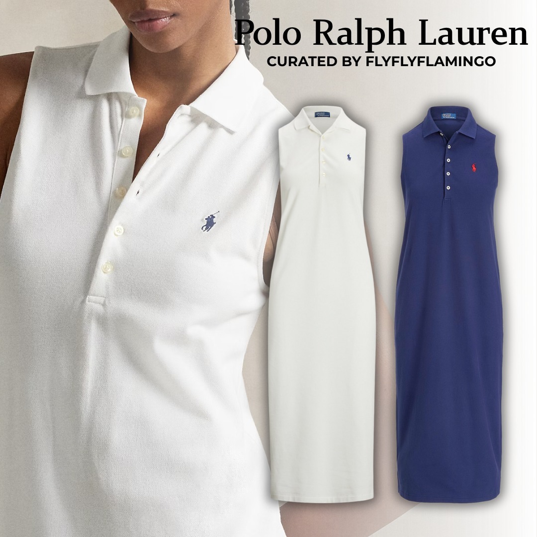 【POLO RALPH LAUREN】コットン ノースリーブ ポロシャツドレス