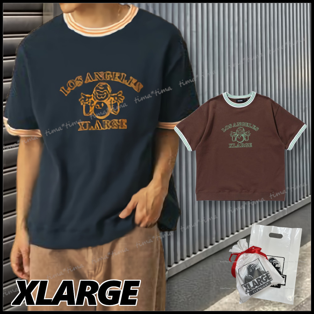 XLARGE フロントグラフィック 半袖スウェットTシャツ デニムに◎